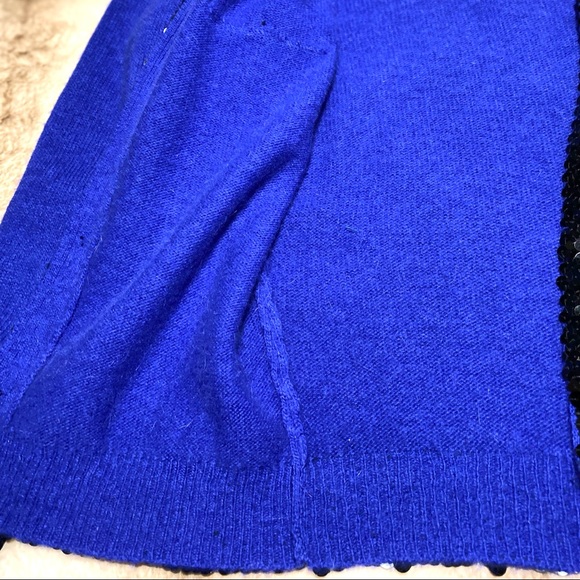 Lauren Cole petite lamb wool angora Cardigan Sweater long sleeves embellished - Picture 8 of 13